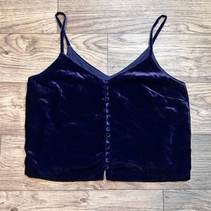 Size 12 - Madewell - Crushed Velvet Crop Cami